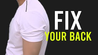 Fix Your Round Back Easily｜Corrective Exercises at Home｜Hisdream Training [upl. by Ennoryt]