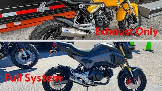 Honda Grom SampS Cycle Exhaust vs Vance ampHines Full System  Sound Comparison [upl. by Edward]