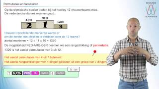 Combinatoriek  permutaties en faculteiten  WiskundeAcademie [upl. by Violeta820]