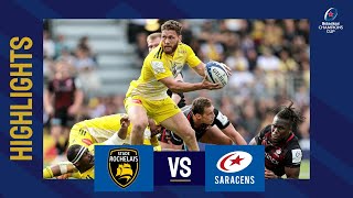 Highlights  Stade Rochelais v Saracens Quarterfinal│Heineken Champions Cup 202223 [upl. by Atokad]