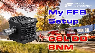 MY FFB Setup  Fanatec CSL DD 8NM  Forza Motorsport [upl. by Nnayelsel]