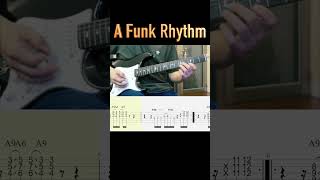 【吉他譜】Funk Riff in A  Rhythm Guiatr  Rick Stickney [upl. by Learsiy665]