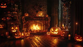 Haunted Halloween Hearth 🎃 Cozy Fireplace amp Spooky ASMR Ambience for Relaxation amp Sleep [upl. by Oruasi]