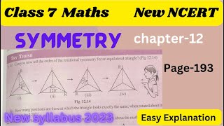 Class 7 Maths  Try these  Symmetry Chapter 12  Try these page 123  New syllabus  NCERTCBSE [upl. by Yelnik]