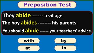 Use of Preposition in English ।। Preposition Quiz ।। Preposition Test [upl. by Neom]