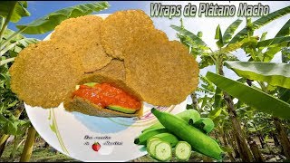 Tortitas de Plátano Macho  Wraps sin Gluten de Banano Macho [upl. by Verena945]