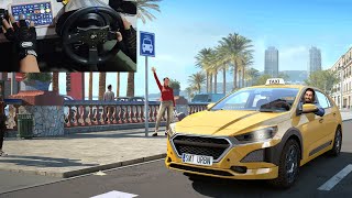 Taxi Life A City Driving Simulator With Thrustmaster T300RS GT Steering Wheel Best Taxi Simulator [upl. by Janeva]