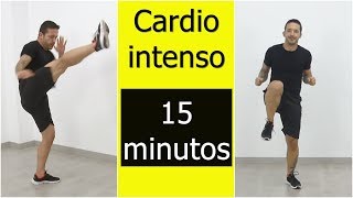 Rutina cardio para adelgazar en casa muy rápido  15 minutos [upl. by Brenn]