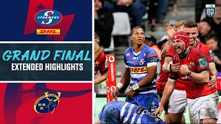 DHL Stormers v Munster  Extended Highlights  Grand Final  URC 202223 [upl. by Hally]