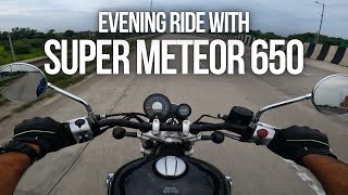 Evening Ride on Royal Enfield Super Meteor 650  The Best Cruiser Machine  Motorxone [upl. by Eelyah]