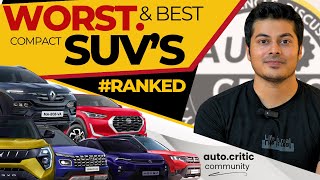 Top 5 worst sub compact SUV  Mahindra 3xo Brezza Nexon Venue autocritic 3xo [upl. by Peatroy223]