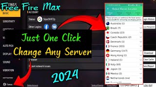 HOW TO CHANGE FREE FIRE SERVER IN 2024  BRASIL INDONESIA THAILAND SERVER FREE FIRE ID KAISE BANAYE [upl. by Amadeus863]