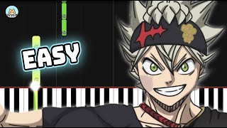 Black Clover OP 13  quotGrandeurquot  EASY Piano Tutorial amp Sheet Music [upl. by Lamar]