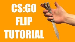 Balisong Tutorial  CSGO Flip  Beginner 116 [upl. by Jase]