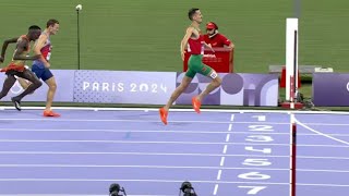 Moroccos Sofiane El Bakkali gold amp USAs Kenneth Rooks silver in 3000M steeplechase Paris Olympic [upl. by Anurb729]