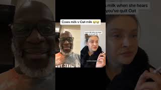 Cows Milk vs Oat Milk 😆😆 23 eddieabbew abbewcrew [upl. by Aneed]