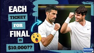 Wimbledon Final Ticket Prices Skyrocket for Alcaraz vs Djokovic Showdown 😲 [upl. by Stafani562]