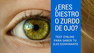 Ojo dominante ¿Cómo saber si eres diestro o zurdo de ojo [upl. by Stace]