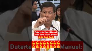 I can send you to prison Duterte to Raoul Manuel viralvideo pinoytrending news trending [upl. by Ronen236]