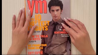 🧡✨ ASMR whisper 2000s vintage magazine flip through ☆ YM 2003 with Milo Ventimiglia  ✨ [upl. by Romulus]