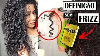 SUPER HIDRATAÇÃO DE MAIZENA  CACHOS MEGA DEFINIDOS E SEM FRIZZ [upl. by Ree]