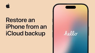 How to restore your iPhone from an iCloud backup  Apple Support [upl. by Lansing]