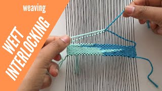 Weft Interlocking  Weaving Techniques [upl. by Burnley]