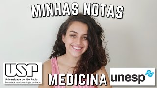 Notas na UNESP e FUVEST para Medicina Escola Pública [upl. by Enrique]