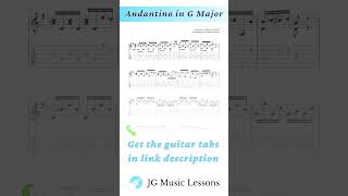 Andantino in G Major by Carulli guitar tabs tutorial musica classicalmusic guitarist [upl. by Rae928]