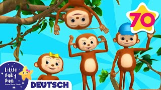 Fünf kleine Äffchen  Und noch viele weitere Kinderlieder  von LittleBabyBum [upl. by Namilus]