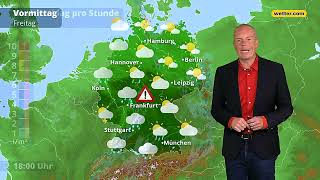 Wetter heute Gewittertief FRIEDA rast über Deutschland [upl. by Roderica681]