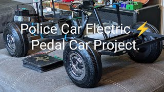 1970s Electric ⚡ Pedal Car conversion chassis paint and assembly 🙂👍 [upl. by Ahsie793]