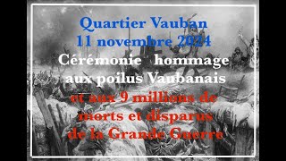 Vauban 11 novembre 2024 commémoration 14 18 [upl. by Dalton]