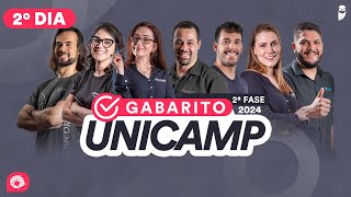 Gabarito UNICAMP 2024  2ª Fase 2º dia – Correção de prova AO VIVO [upl. by Hepsiba]