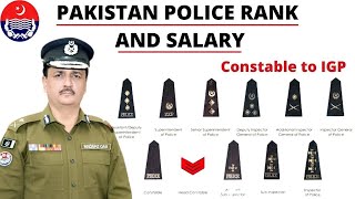 Pakistan Police Rank And Salary  Pakistan Police Pay Scale Ranks and Salary  Police Officers Ranks [upl. by Kerad145]