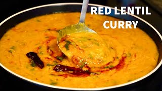 RED LENTIL CURRY  MASOOR DAL TADKA  MASOOR DAL RECIPE [upl. by Eiliak644]