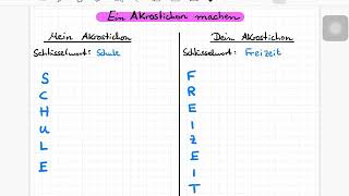 Ein Akrostichon erstellen [upl. by Elbag]