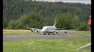 A380 model landing at EDFO Michelstadt [upl. by Kerekes386]