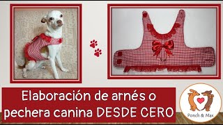 DIY 🐶 Elaboración de arnés o pechera para perro 📌DESDE CERO 🥰 Ropa para perros y mascotas ❤❤❤ [upl. by Ecnedurp]