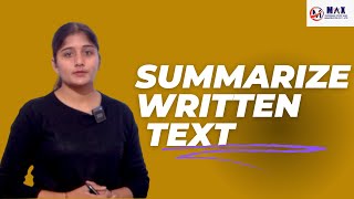 PTE Writing  Summarize Written Text maxoverseas pte ptelistening [upl. by Asilam]