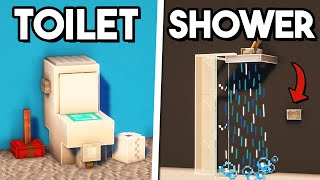 Minecraft 20 BEST Bathroom Build Hacks amp Ideas [upl. by Custer]