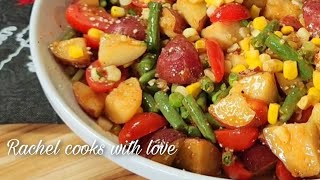 Roasted Potatoes and Green Bean Salad  PERFECT Side Dish❤️ [upl. by Noirod]