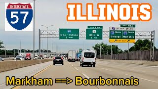 4K Highway drive Interstate 57 Markham 》Bourbonnais Illinois July 9 2024 [upl. by Domel313]