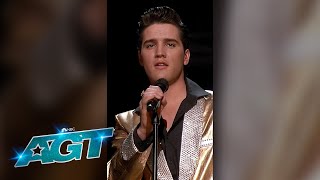 Elvis sings with Simon Cowell on AGT  shorts [upl. by Alfi]