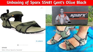 Unboxing of Sparx SS481 Gents Olive Black Sports Sandal  by Flipkart  Best Quality Sandal [upl. by Analat]