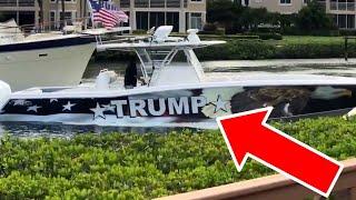 FLASHBACK Man Works Around HOA Rules with TRUMP Themed Boat [upl. by Frulla]