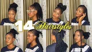 14 UNIQUE WAYS TO STYLE YOUR KNOTLESS BRAIDS Quick and easy Beginner Friendly Tutorial [upl. by Riordan127]