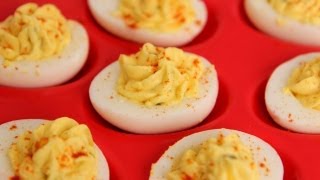 Deviled Eggs Recipe  Laura Vitale  Laura in the Kitchen Episode 554 [upl. by Mitran]