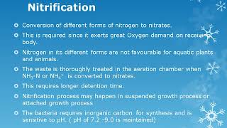 FS366 EEM  Module IV Biological Nitrification and De nitrification Processes [upl. by Donni]