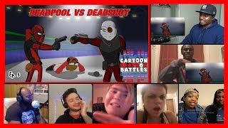 Deadpool Vs Deadshot  Cartoon Beatbox Battles Reactions Mashup [upl. by Antonius360]